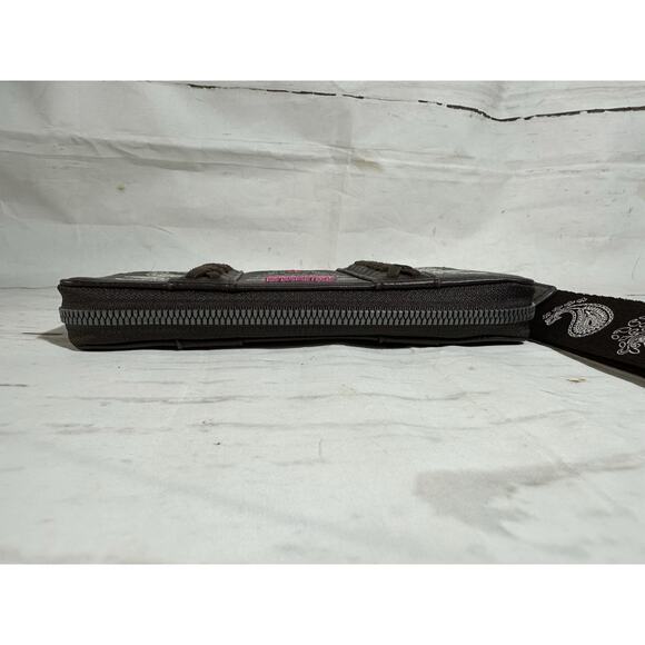 Wrangler Bandana Paisley Print Wallet Brown Wristlet Western - Picture 5 of 7